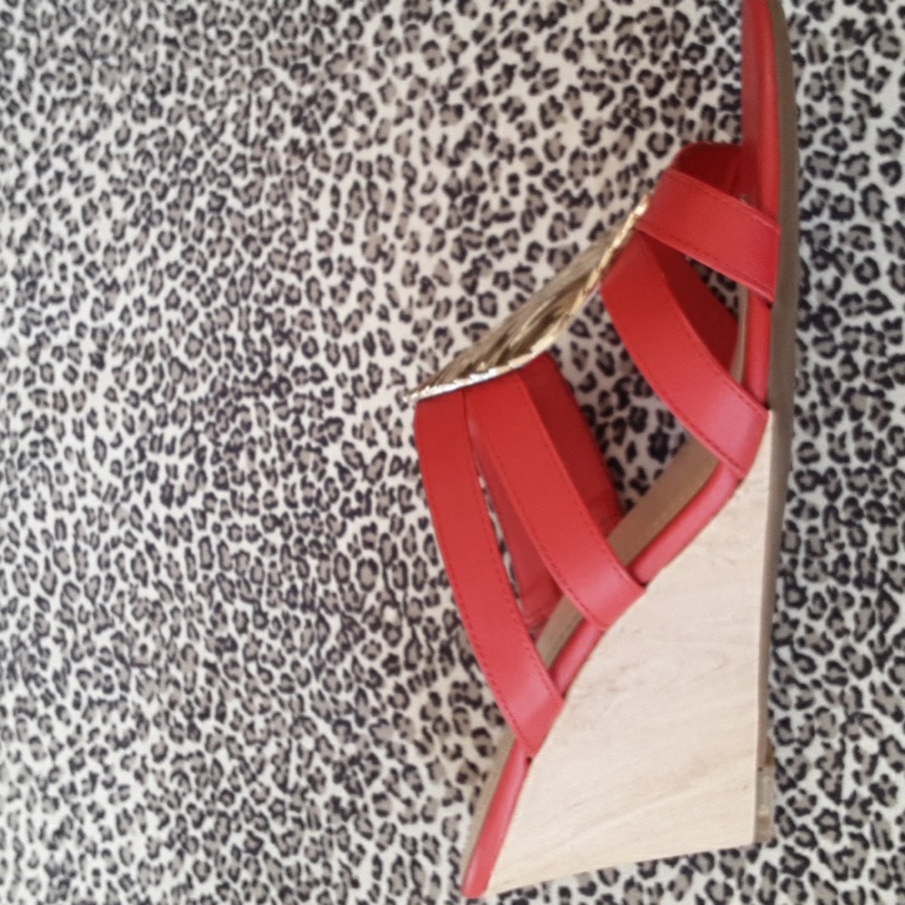 Impo red wedge sandals SZ 9 - Picture 10 of 11